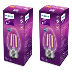 Philips Filament Candle 4W E27 2700K Yellow LED Bulb (Pack of 2)-44