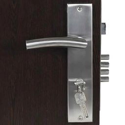 Homexpert MG1105 10 inch 60mm Stainless Steel Silver Cylindrical Plate Both Side Key Mortise Door Lock Set-image-62