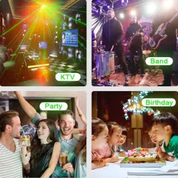 wundervox DJ Lights Effect Rave Stage Lighting Projector Effect Shower Laser Light image 5