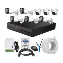 CP Plus 2.4MP Full HD Audio Indoor &a; Outdoor CCTV Combo Kit with 8Ch DVR, 3 Dome 5 Bullet Camera, 8Ch SMPS, 70m Cable, 2TB HDD &a; Connector-11
