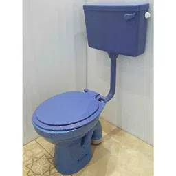 InArt Ceramic &a; Plastic Blue Floor Mounted European S Trap Water Closet with Normal Seat Cover &a; Concealed Cistern Tank Combo, INA-698-picture-29