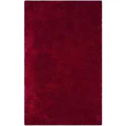 Carpetify 3x5ft Red Luxury Shaggy Solid Plain Fluffy Fur Carpet Rug, 1007YZF4AY3-image-88