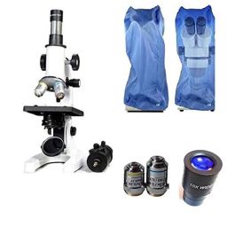 SSU Sm-02 Student Compound Microscope with Magnification 100x-675x And 10x And 15x Wide Field Eyepieces Kit (50 Blank Slides, Cover Slips)-6