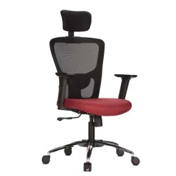 Teal Zenith HB Pro Nylon Maroon High Back Ergonomic Office Chair-image-7