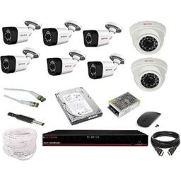CP Plus 2.4MP 6 Pcs Bullet, 2 Pcs Dome White &a; Black Camera, 8 Channel DVR &a; 1TB HDD Kit with All Accessories-10