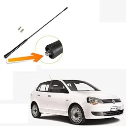 Auto Pearl Black Mount Rubber Mast Flexible Car Roof Antenna with Anti-Theft Design For Volkswagen PoloVivoGT-16