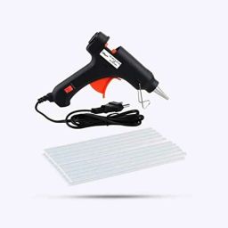 Hillgrove Electronic Mini 20W Black Small Hot Gum Glue Gun With 20 Pcs Hot Melt Glue Stick Set-7