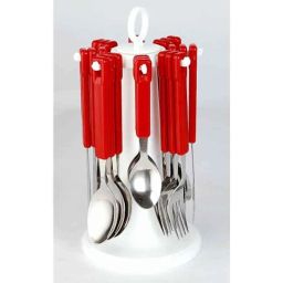 Elegante 24 Pcs Tablecraft Cherry Stainless Steel &a; Plastic Cutlery Set, SL-118B (Pack of 2)-image-88