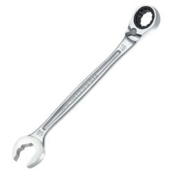 Facom 14mm Chrome Finish Metric Fast Open End Combined Ratchet Wrench, 467BR.14-picture-10