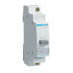 Hager 16A 1NO+1NC 1 Module Latching Pushbutton without Indicator, SVN352-0