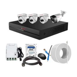 CP Plus 2.4MP Full Colour HD Audio Indoor &a; Outdoor CCTV Combo Kit with 4Ch DVR, 1 Bullet 3 Dome Camera, 4Ch SMPS, 70m Cable, 2TB HDD &a; Connector-47