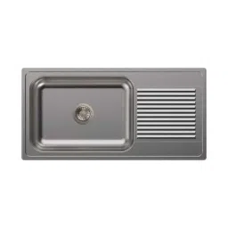 Carysil Vogue Single Bowl Stainless Steel Matt Finish Kitchen Sink with Drainer, Size: 40x20x8 inch-picture-11
