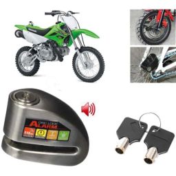 Auto Pearl Steel Black Alarm Disc Brake Lock, Lock_395-41