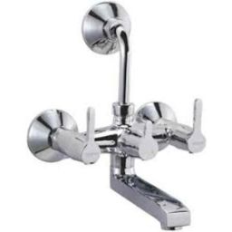 Hindware Barrel Neo Chrome Brass Wall Mixer with Provision for Over Head Shower, F390020-image-48
