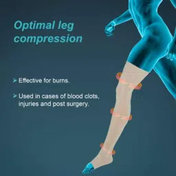 Tynor Compression Garment Leg Mid Thigh Open Toe Support, I78DAH, Size: Extra Large (Normal) image 2