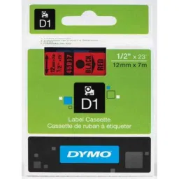 Dymo S0720570 12mmx7m Black Print on Red D1 Tape-picture-35