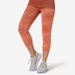 Women's Gym Cotton Blend 7/8 leggings 900-Orange-image-4