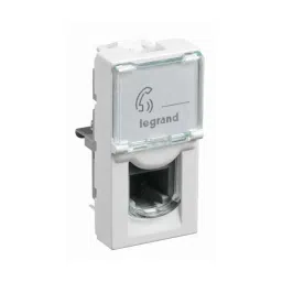 Legrand Myrius 1M RJ-11 Double Telephone Socket With Transparent Shutter, 6730 53 (Pack of 20)-picture-11