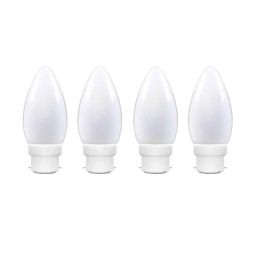 Philips 0.5W B-22 White LED Deco Snow Bulbs (Pack of 4)-18