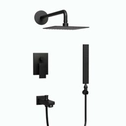 IRIS Elixir 5632 3 Pcs Brass Black Coated Divertor, Hand Shower &a; Shower Head Set-93