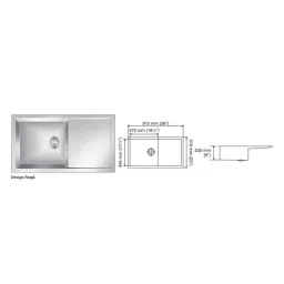 Nirali Eva Satin Finish Kitchen Sink, Size: 915x510 mm-picture-26