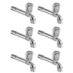 Drizzle ContiMini 6 Pcs Brass Chrome Finish Silver Long Body Bib Cock Set with Foam Flow, LONGCONTIMINI6-picture-45