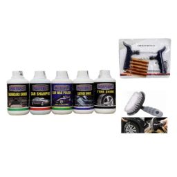 Indopower Ff940 Car Wax Polish, Dashboard Shiner, Tyre Shiner, Leather Shiner, Car Shampoo, Tubeless Smart Panchar Kit, All Tyre Cleaning Brush Kit, AHh942-picture-18