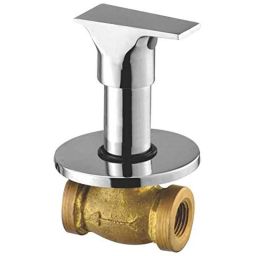 Oleanna Global 1/2 inch Brass Silver Chrome Finish Garnet Quarter Turn Fitting Concealed Stop Cock-picture-10