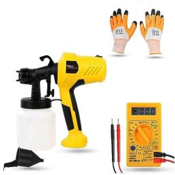 Hillgrove 400W 0.8 Litre Plastic DIY HVLP Paint Sprayer Gun with Gloves &a; Multimeter, HGCM1316-image-25