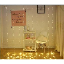 Ever Forever 10x8ft Warm White Waterfall Mode Curtain String Light with Multi Function Modes for Decoration, Home, Temple, Festival &a; Diwali image 2
