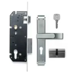 Godrej 8166 2 inch Alloy Steel Zinc Finish Mortise Door Handle Set with Lock-picture-30