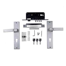 Voltizi Fasino ‎Stainless Steel ‎Matt Finish Mortise Bedroom Door Lock Set with 4 Latches Both Side Key Cylinder &a; Pull Handle-image-57