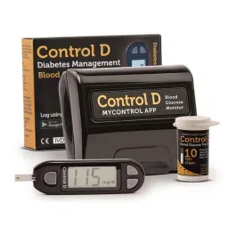 Control D Glucometer Kit with 10 Strips (Pack of 2)-46