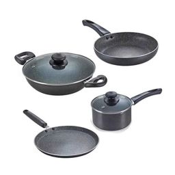 Omega Deluxe 5Pcs Aluminium Granite Non Stick Cookware Set (Pack of 2)-32