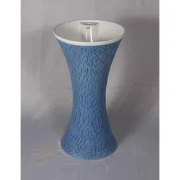 InArt Ceramic White &a; Blue Free Standing Pedestal Wash Basin for Living Room &a; Bathroom, INA-721-picture-14