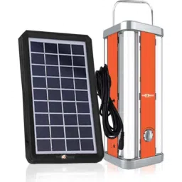 Pick Ur Needs 4 Side Tube Orange Rechargeable Emergency LED Lantern with Solar Panel, SLS-1860-picture-2