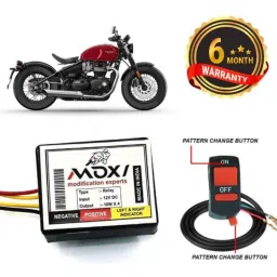 Auto Pearl 12V Black Front &a; Rear Flasher Indicator Light with Switch for Bonneville T120 Black-picture-48