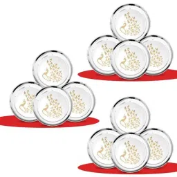 Classic Essentials CE-12 12 Pcs Stainless Steel Permanent Laser Peacock Design Dinner Plate Set-picture-34