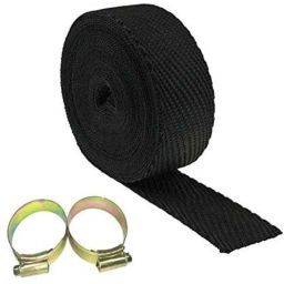 AOW Silencer Wrap Bike Exhaust Heat Shield for Royal Enfield Thunder Bird 500, (Black) Length-5 Metre-10