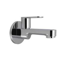 RN Touch 15mm Brass Chrome Long Body Bathroom Tap with Wall Flange, RNTOLB0003-20