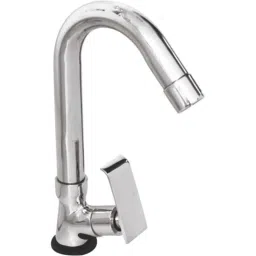 IRIS Qubix Brass Chrome Finish Swan Neck Basin Tap-28