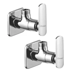 Oleanna Speed Brass Silver Angle Valve with Wall Flange (Pack of 2)-image-89