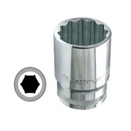 Eastman 1/2 inch Drive BI-HEX Sockets -CRV, E-2201B, 22 mm (Pack of 6)-0