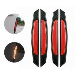 AllExtreme EXCDP1R 4 Pcs Warning Reflector Night Door Protector Anti-Scratch Strip Decal Sticker Set-picture-36