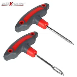 AllExtreme EXTPRK4 4-in-1 Tubeless Flat Tyre Puncture Repair Kit with Patch Tools, T-Handle Grips, 5 Repair String Plugs &a; Rubber Solution image 4
