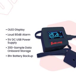 Systems Tech TS-201 5V 2-in-1 Temperature &a; Humidity Sensor with IoT, Accurate Sensing, Wide Range, NIST Calibration &a; OLED Display image 3
