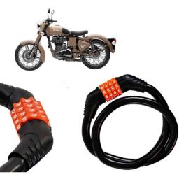 Auto Pearl Black &a; Orange 4 Digit Anti-Theft Combination Number Lock for Classic Desert Storm-picture-1