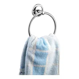 Oleanna BSFY-01 Fancy Brass Silver Chrome Finish Round Towel Ring Holder-image-42