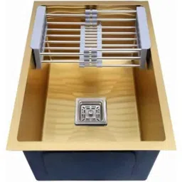 Zesta Stainless Steel 304 Single Bowl Kitchen Sink 24x18x10 inch Golden Handmade with Dove Faucet, Waste Pipe, Waste Coupling &a; Drain Basket-image-9