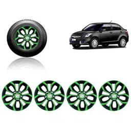 Auto Pearl 4 Pcs 14 inch ABS Green &a; Black Car Wheel Cover Set for Maruti Suzuki Swift Dzire T3-picture-12